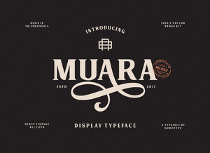 Muara-Vintage free font - Pixellogo