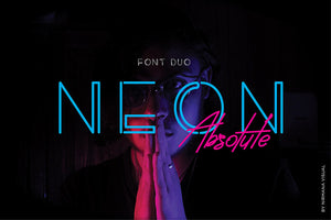 Neon Absolute Free Font Demo - Pixellogo
