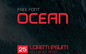 Ocean Display Free Font - Pixellogo