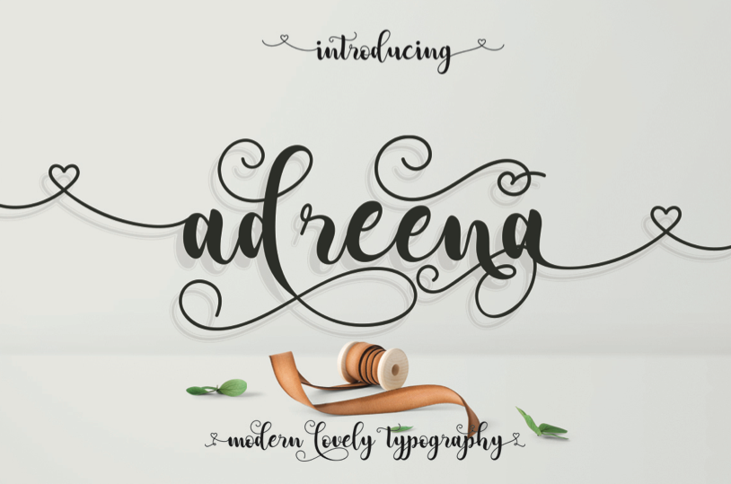 Adreena Script free font - Pixellogo