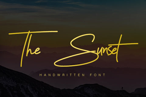 The Sunset Free Font - Pixellogo