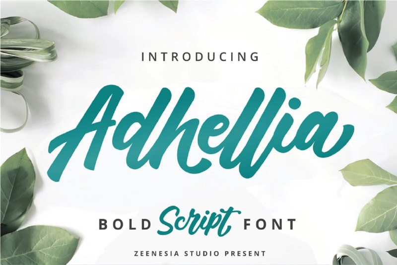 Adhellia free font - Pixellogo