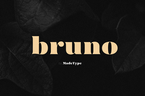 bruno free font - Pixellogo