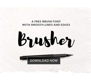 Brusher free Font - Pixellogo