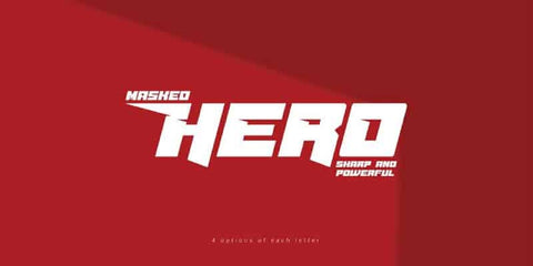 Hero Free font - Pixellogo
