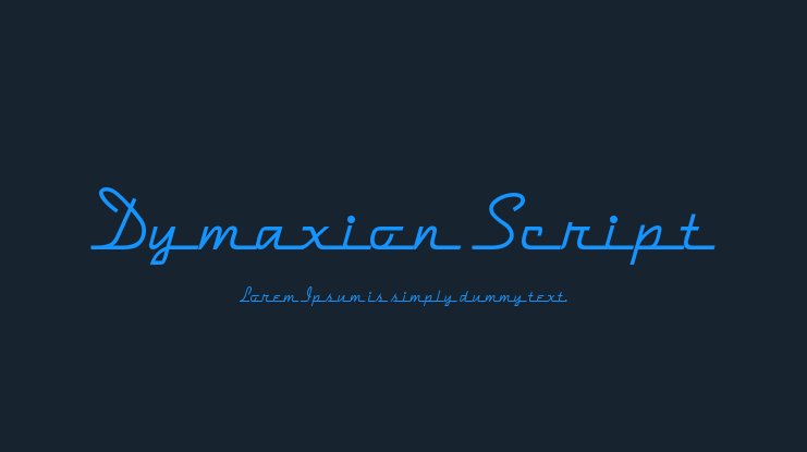 Dymaxion_script Free font - Pixellogo