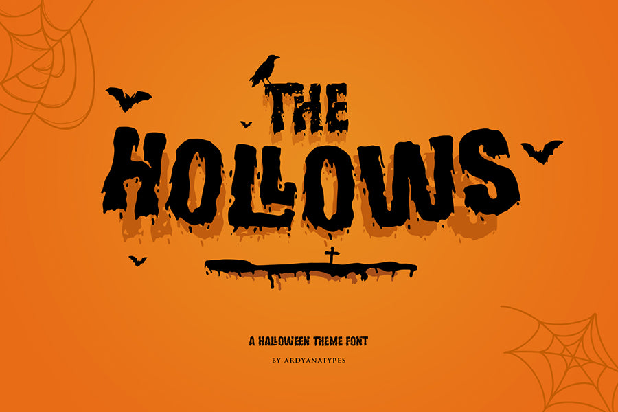 Hollows Free font - Pixellogo