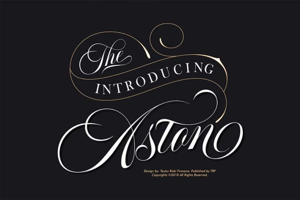 Aston Script free font - Pixellogo