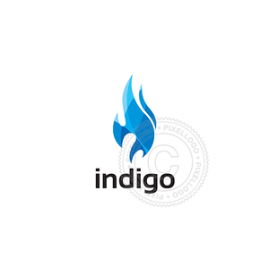 Indigo Flame - Pixellogo