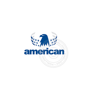 American Eagle Flag - Pixellogo
