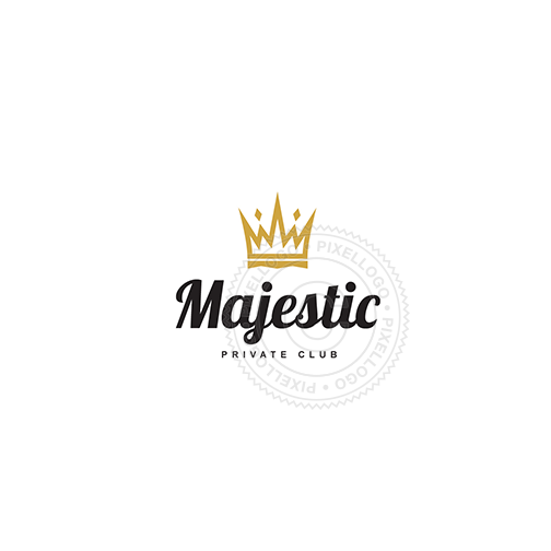 Majestic Gold Crown - Pixellogo