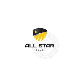 All Star Sports Shield - Pixellogo