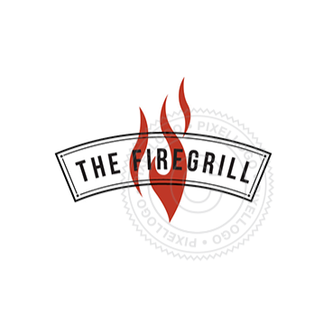 Fire Grill House Logo - Grill Restaurant | Pixellogo