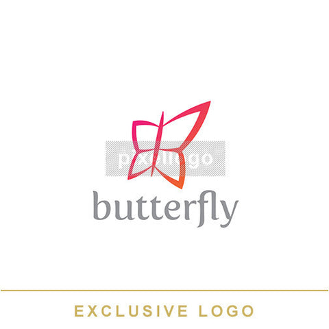 Red Butterfly - Pixellogo