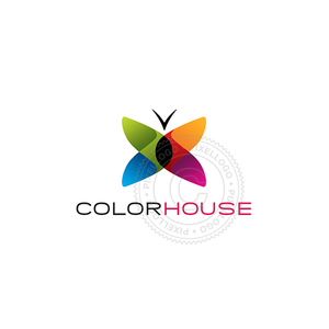Color Butterfly logo - Cool color logo | Pixellogo