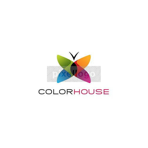 Color House Butterfly - Pixellogo