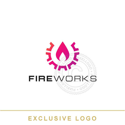 Fire Works Logo - Pixellogo