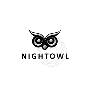 Owl Logo design - Owl eyes - Pixellogo