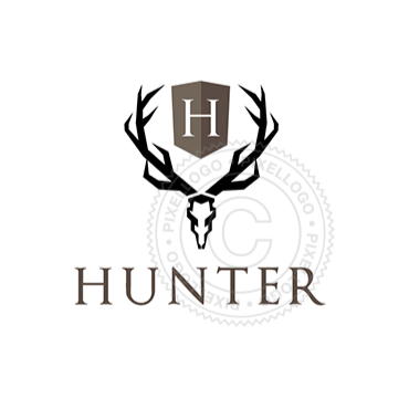 Hunter steakhouse logo - Antler Logo | Pixellogo