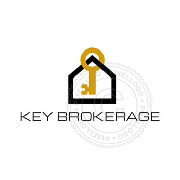 Real Estate Broker - Key logo - Pixellogo