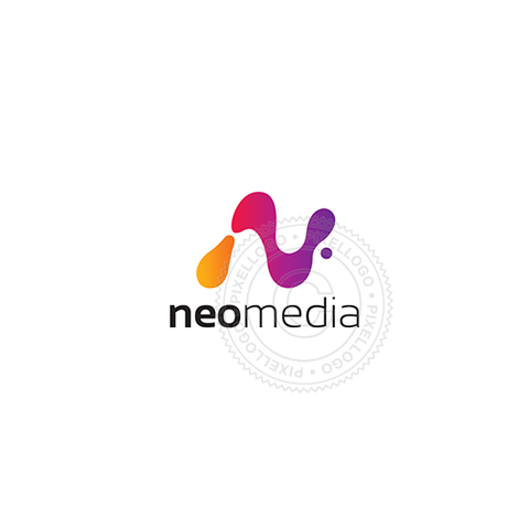 Liquid N Media Logo - Pixellogo