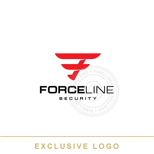 F Logo design - wings logo - Pixellogo