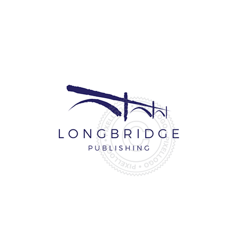 Bridge logo - Brush stroke Publishing logo - Pixellogo