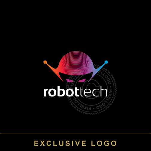 Robot Logo design - robotics technology logo - Pixellogo