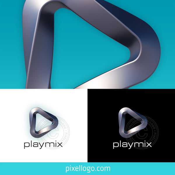 Music 3D logo - Play Button logo Maker