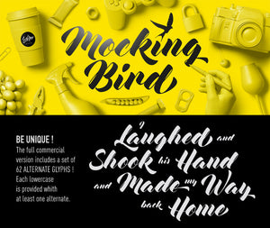 Mocking Bird Free Font - Pixellogo