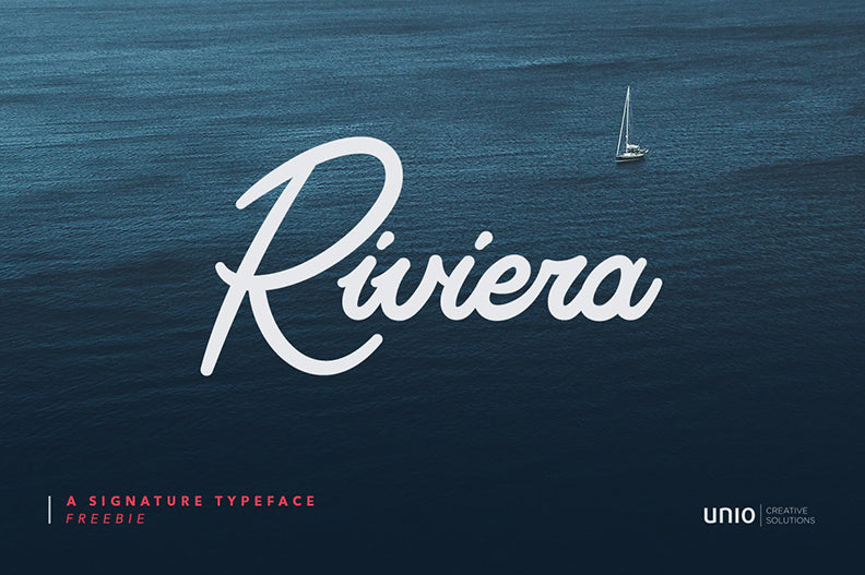 Riviera Free Font - Pixellogo