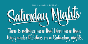 Saturday_Nights Free Font - Pixellogo