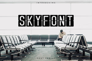 Skyfont Sans Serif Free Font - Pixellogo