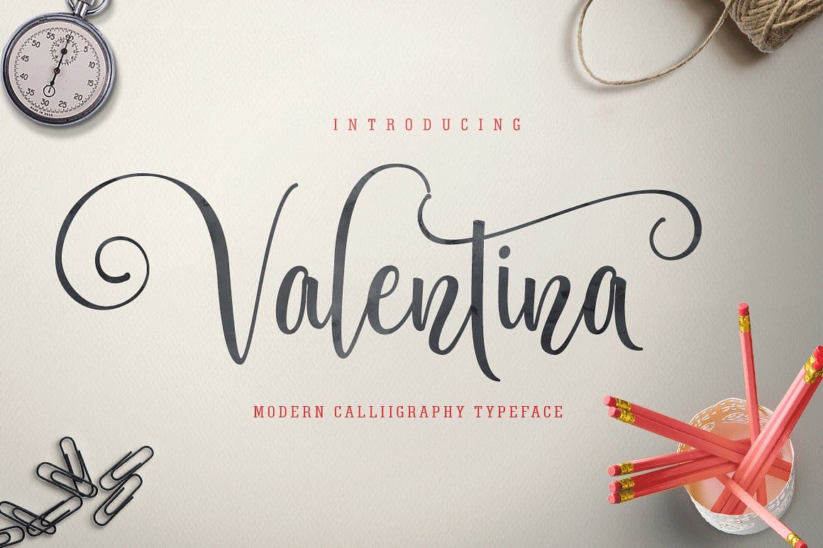 Valentina-calligraphy-font Free Font - Pixellogo