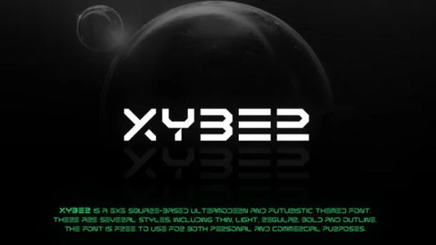 Xyber Free font - Pixellogo